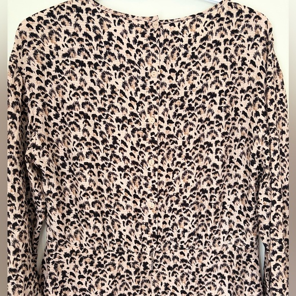 Rebecca Taylor Leopard Print 100% Silk Dress - Picture 6 of 8